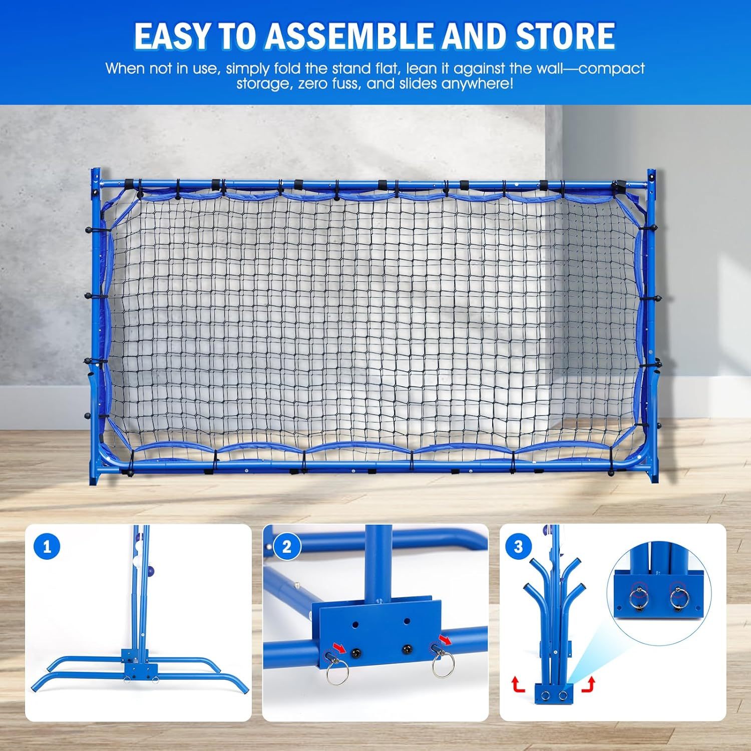 Portable Pickleball Rebounder Net Practice Net For Dink Volley Solo Training Equipment 2 In 1 Portable Trainer