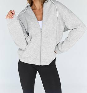 Sudadera con Capucha de Lana para Mujer, Otoño 2026, Estilo Holgado, Delgada, Cortavientos, Informal, con Logotipo - Product Image 4