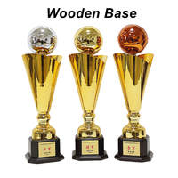 Offre Spéciale : Trophée Métal de Basket-ball Extra-Large, Trophées Personnalisables pour Football/Volley-ball – Or, Argent, Bronze – Récompenses pour Événements Sportifs