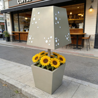 Jardinière sur pied personnalisée grande taille, minimaliste, simple, écologique, durable, en métal thermolaqué pour extérieur/intérieur