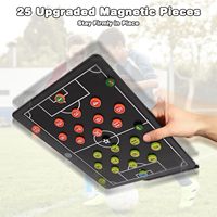 GY Soccer Coaching Board 16 "LCD Écran magnétique 25 aimants Electronic Tactics Training Doodle Board 0.3s One-Touch Erase Lock