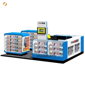 Trung Tâm Mua Sắm Phụ Kiện Điện Thoại Kiosk Bán Lẻ Vỏ Điện Thoại Di Động Bao Gồm Quầy Trưng Bày Để Bán