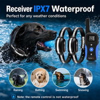 Collier de dressage pour chien à distance 1000M, étanche IPX7, en plastique écologique, 3 canaux, rechargeable, avec vibrations, bip et électrochoc, pour toutes races