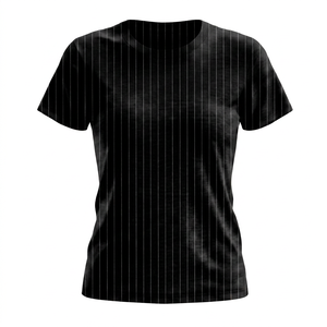 Camiseta de Lona Personalizada para Mujer, Cuello Redondo, Manga Corta, Informal, Transpirable, Cómoda, Ligera, para Uso Diario en Verano - Product Image 1