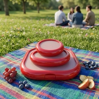 Ensemble de 3 mini-contenants de conservation alimentaire portables en plastique pour fruits et sauces