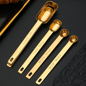 Stainless Steel <b>Measuring</b> <b>Spoons</b> 0.63ML 15ML Set Coffee Milk Powder Baking Kitchen Tools Modern Style Food Grade - Product Image 4