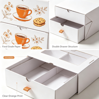 Boîte cadeau en papier personnalisée pour l'emballage de café et de biscuits