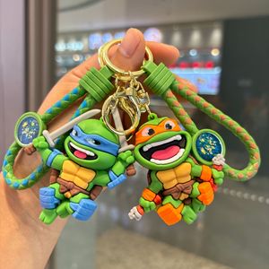 Ninja Rubber Turtles Japanese <b>Anime</b> Mobile Phone Chain <b>Keychain</b> Plastic Pendant for Book Bag & Couple Car Keys Hanging Gifts - Product Image 2
