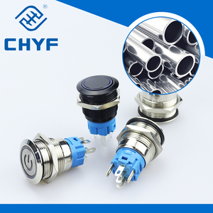 زر ضغط CHYF معتمد من CE وCB بمعيار IP67، مصنوع من الفولاذ المقاوم للصدأ، 16 و19 و22 ملم، 5 أسنان، لحظي أو ثابت، مع إضاءة <span class=keywords><strong>LED</strong></span> حلقية، 12 فولت، موصل زر ضغط - Product Image 3