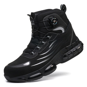 Size 47 48 <b>Work</b> Safety <b>Boots</b> <b>Men</b> Rotating Button Steel Toe <b>Work</b> Shoes High Top Indestructible Protective <b>Men's</b> Safety Shoes - Product Image 5