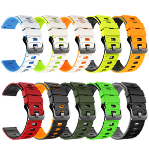 สายซิลิโคนแนวสปอร์ต22มม. อเนกประสงค์สำหรับ <span class=keywords><strong>Garmin</strong></span> <span class=keywords><strong>Forerunner</strong></span> 570 47มม. สายนาฬิกา<span class=keywords><strong>255</strong></span> 265สองสีสำหรับ Venu 4 3 2 45มม. - Product Image 3