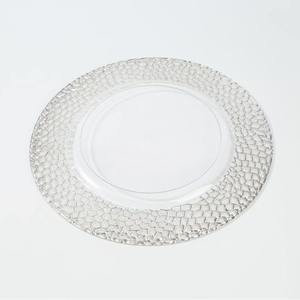 Plateau <span class=keywords><strong>de</strong></span> service rond en plastique <span class=keywords><strong>de</strong></span> 13 pouces pour <span class=keywords><strong>mariage</strong></span>, <span class=keywords><strong>anniversaire</strong></span>, fête, décoration <span class=keywords><strong>de</strong></span> table - Product Image 4