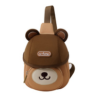 Bolsa de Pecho/Cintura con Diseño de Cara de Gato, Moderna y Versátil, para Niños y Niñas de 3 a 6 Años, Material de Neopreno, Pequeña Capacidad