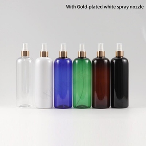 Luxurious PET Spray <b>Bottles</b> <b>Empty</b> 500ml Amber Black Cosmetic <b>Plastic</b> Trigger <b>Bottles</b> 16oz - Product Image 2