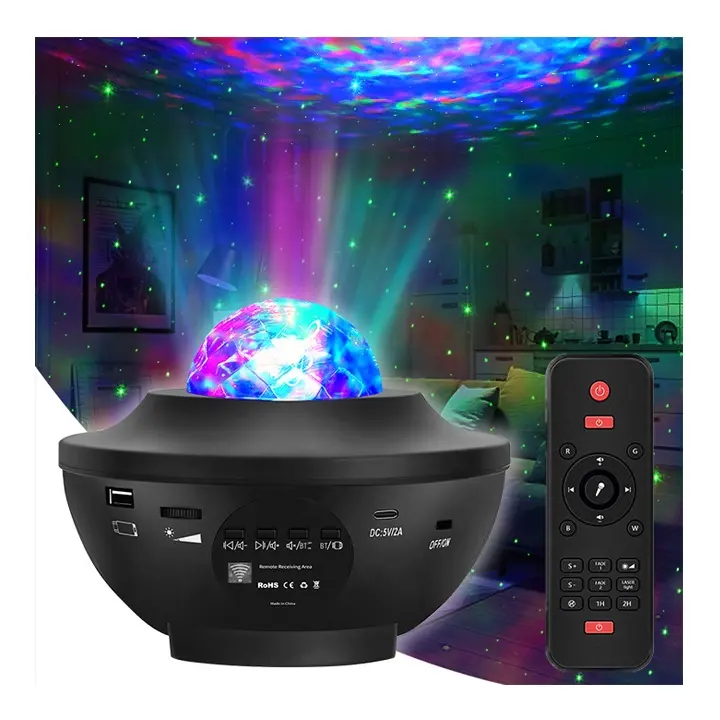 Factory Price Bluetooth Music Remote Control Star Night Projector Starry Sky Night Light