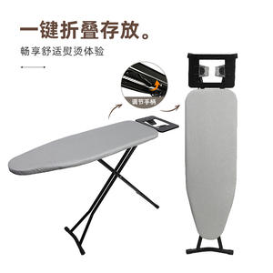Planche à repasser pliante domestique avec tissu résistant à la chaleur, support sur pieds hauts, type rectangulaire, en tissu non tissé, avec support pour fer à repasser - Product Image 2