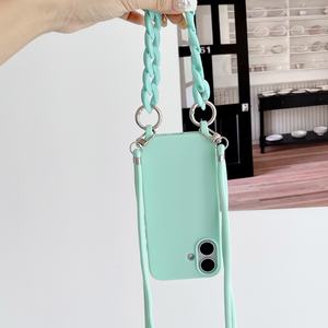 Date antichoc bandoulière corde <span class=keywords><strong>collier</strong></span> bandoulière lanière bonbons Silicone étui de téléphone portable pour <span class=keywords><strong>iPhone</strong></span> 16 Plus 16 Pro Max - Product Image 4