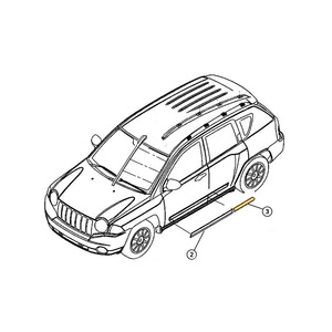 Jeep Compass <b>Door</b> Handle Cover 5182563AA 5182562AA Plastic <b>Trim</b> For 2011-2017 Models - Product Image 4