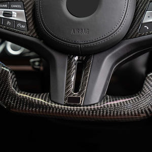 Copertura Centrale del Volante in Fibra di Carbonio con Pulsante Riscaldato per <span class=keywords><strong>BMW</strong></span> <span class=keywords><strong>G11</strong></span> G12 G20 G30 M3 G80 G81 M4 G82 M2 G87 F95 F96 F97 - Product Image 5