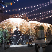 Telescelina — tente dôme d'extérieur étanche, transparente, en plastique, résistante à l'eau, pour jardin, facile à assembler
