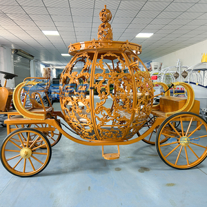 Carruajes Reales Más Populares, Carruaje Eléctrico sin Caballos de Cenicienta, Carroza de 4 Ruedas para Paseos Turísticos de Princesas en Oferta - Product Image 1
