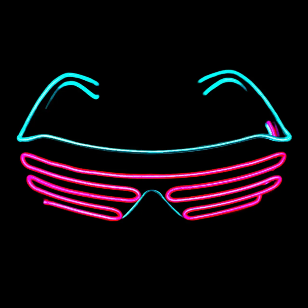 Dropshipping EL Wire Neon Glasses Flashing Led Light Up Sunglasses Display DJ Hot Props Bar Party