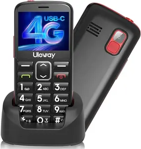 SOS buton büyük ekran 4G LTE Featre telefon ile ucuz 2.4 inç 4G Bar telefon 2023