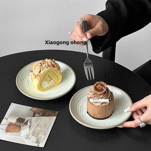 French Retro Style Dessert Plate ,Exquisite Afternoon Tea Cake Plate,<b>Microwave</b> Safe - Product Image 4