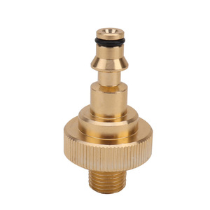 Conector de latón de acoplamiento rápido tipo espuma Mingou para adaptador de boquilla de lavadora de alta presión para lavado de autos - Product Image 1