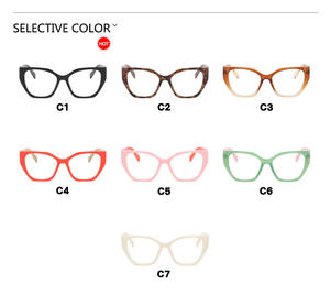 Retro poligonal anti luz azul gafas 2023 nueva moda mujer miopía marco - Product Image 4