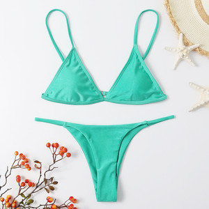 <span class=keywords><strong>Bikini</strong></span> brasileño con Tanga para mujer, de 4 colores traje de baño, Sexy, 2021 - Product Image 1