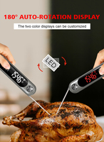 Termometer Daging Digital Tahan Air IPX6, Termometer Panggang BBQ Oven Bacaan Instan untuk Memasak Makanan, Pengasap, Dapur, Barbekyu
