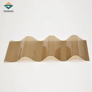 Baoding Xinhai PC-Golblich verwendet Welle gewelltes Polycarbonat-Bogen für Dach/Autoplatz/ Gewächshaus/Werkstatt