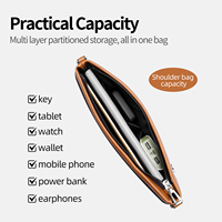 Bolso Bandolera de Piel Sintética PU Impermeable, Estilo Vintage, con Logotipo Personalizado, Resistente al Desgaste, de Lujo para Hombre