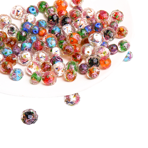 Perles en verre transparent pour la fabrication de bijoux, modèle 8 mm, multicolores, pour femmes - Product Image 1