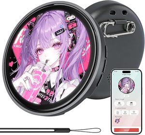 Pin Digital Inteligente con IA, Pantalla HD de 1.85'', API Abierta, Código Abierto, Recargable, Bluetooth, Carga de Imagen Personalizada, Colgante con Pantalla - Product Image 2