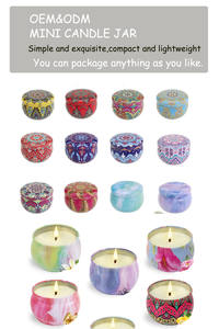 Mini Candle Jar With <b>Lid</b> Empty Gift Wax Scented Candle Tin Can Container - Product Image 6