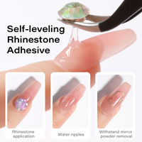 Gel de sculpture 3D pour ongles transparent sans résidu, colle forte pour strass, gel de modelage pour ongles, vernis à ongles