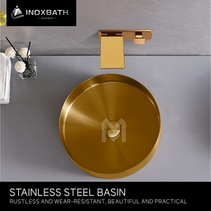 Lavabo Moderno para Baño, Lavabo Sobre Encimera, Redondo de 360 mm, Lavabo Decorativo con Certificación CUPC - Product Image 6