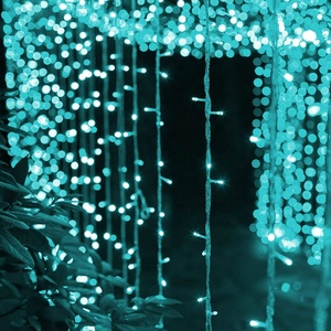 Twinkle lampu Natal LED 300, lampu tali tirai jendela LED warna RGB untuk dekorasi pesta efek pelangi - Product Image 3