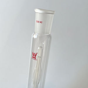 Cristalería de laboratorio de química, burbujeador de tubería de vidrio de borosilicato con junta de bola pequeña dentro de llave de paso de PTFE - Product Image 3