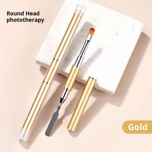 Hot Selling Double Head Nail <b>Brush</b> <b>Round</b> Head and UV Nail Gel Stick 2-in-1 Nail <b>Brush</b> with Cheap Price - Product Image 2