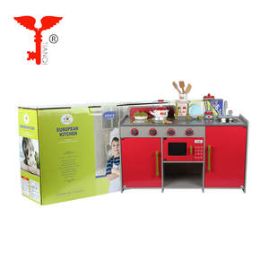 <span class=keywords><strong>Amazon</strong></span> top seller rouge cuisines de jouets en <span class=keywords><strong>bois</strong></span> pour enfants - Product Image 2