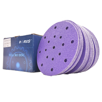 Disque de ponçage automobile 150mm multi-trous 6 pouces crochet boucle papier abrasif feuille abrasive pour le polissage boucle de crochet multi-usages