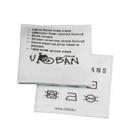 Étiquettes tissées personnalisées pour vêtements en satin, écologiques, pliées au centre, durables pour sacs, étiquettes de modèle