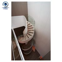 Escalier en colimaçon en acier personnalisé Prima, garde-corps en fer forgé, escalier intérieur moderne pour villas