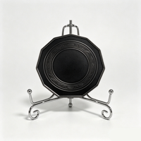 Présentoir pliable en métal pour assiettes, chevalet de présentation à motif défilant, support pour cadres photo, décoration de table pour la maison, présentoir pour objets de collection