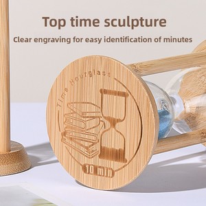 Mini <span class=keywords><strong>sablier</strong></span> en verre lumineux haut de gamme moderne Minuteur de <span class=keywords><strong>sable</strong></span> fluide créatif pour le brossage des dents des enfants Mariage décoratif - Product Image 4