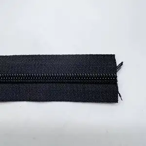 Rollo de nailon con cremallera para tienda, cadena larga de alta resistencia, cremallera, bolso de mano/bolsa, color negro #10, venta al por mayor