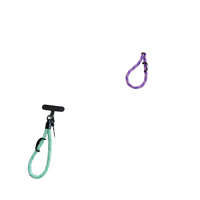 Cordon de téléphone court en nylon avec logo OEM, porte-clés, clip anti-perte, lanière de téléphone réglable, bracelet tressé